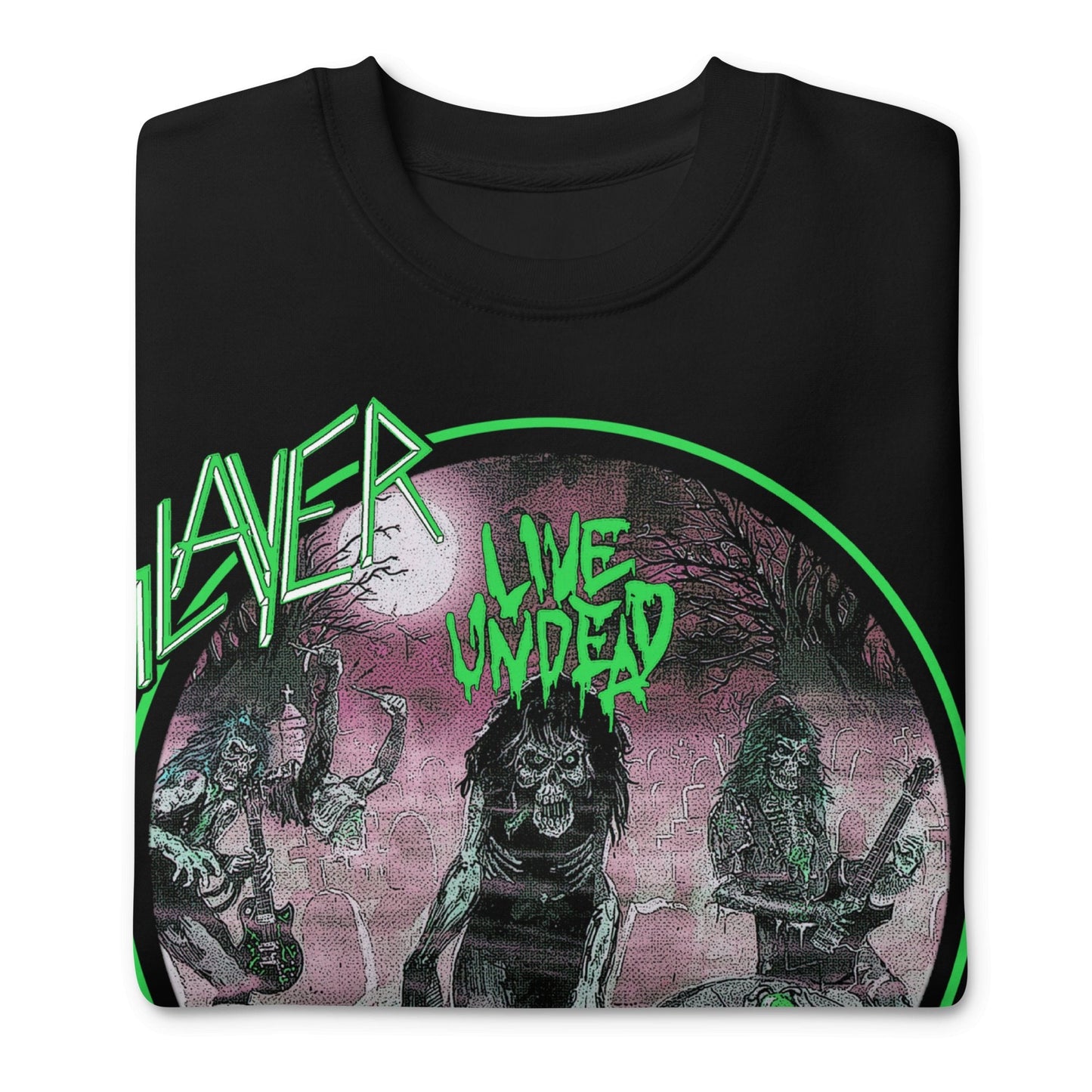 Slayer Slayer - Neon Green Undead Jumbo Print Sweatshirt