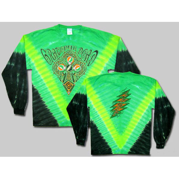 Celtic Cross Tie Dye Long Sleeve