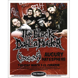 Black Dahlia Murder Concert Promo Poster