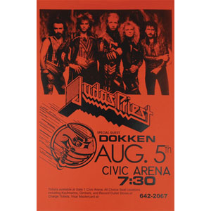 With Dokken At The Civic Arena Concert Promo Poster