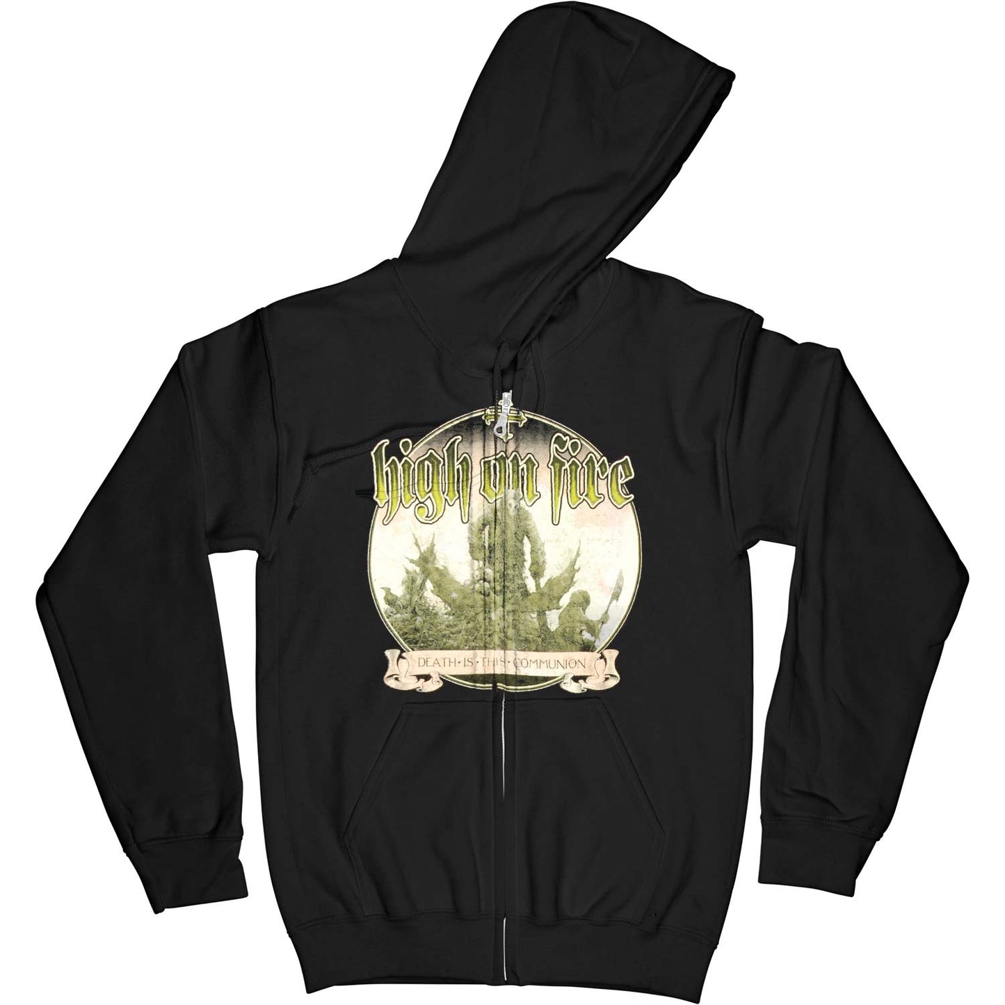 High On Fire Death Is This Communion Zippered Hooded Sweatshirt