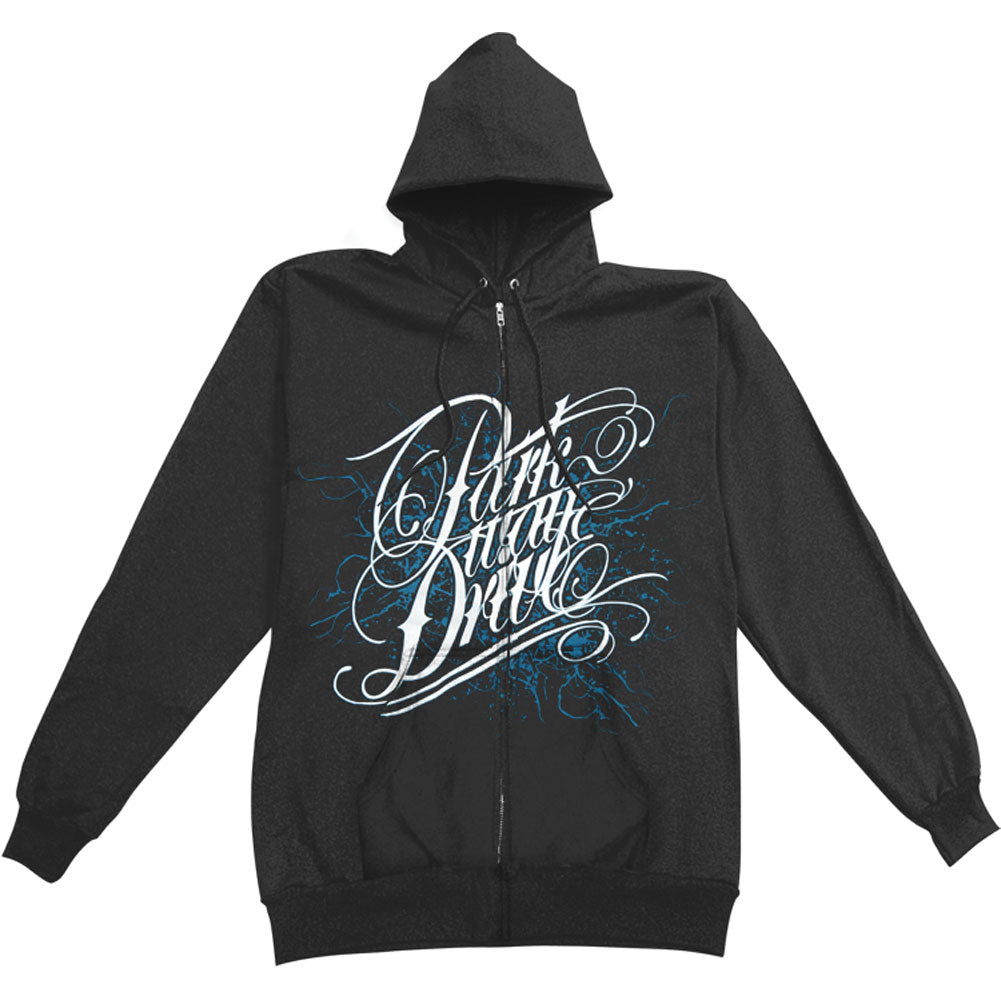 Deep Blue Zip-Up Hoodie Zippered Hooded Sweatshirt