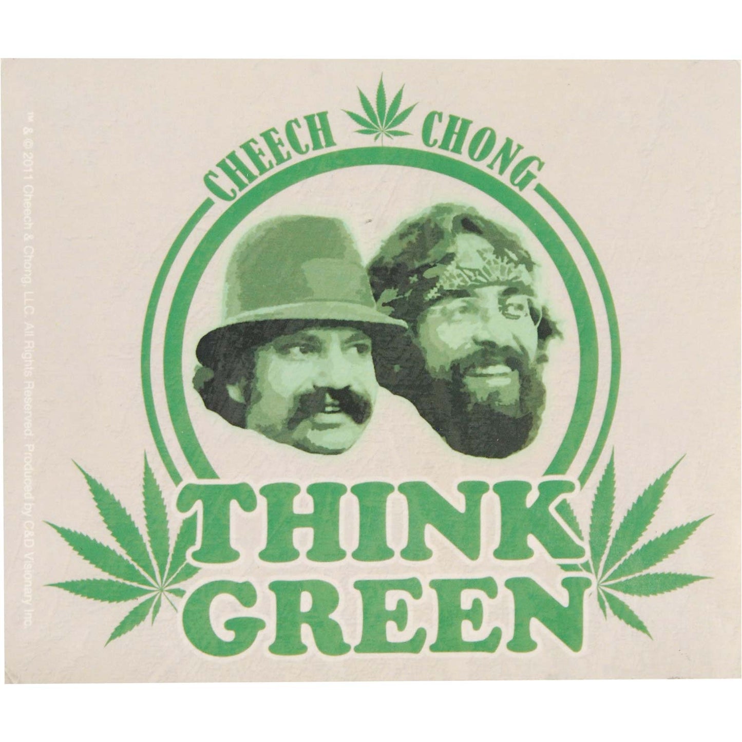 Cheech & Chong Think Green Sticker