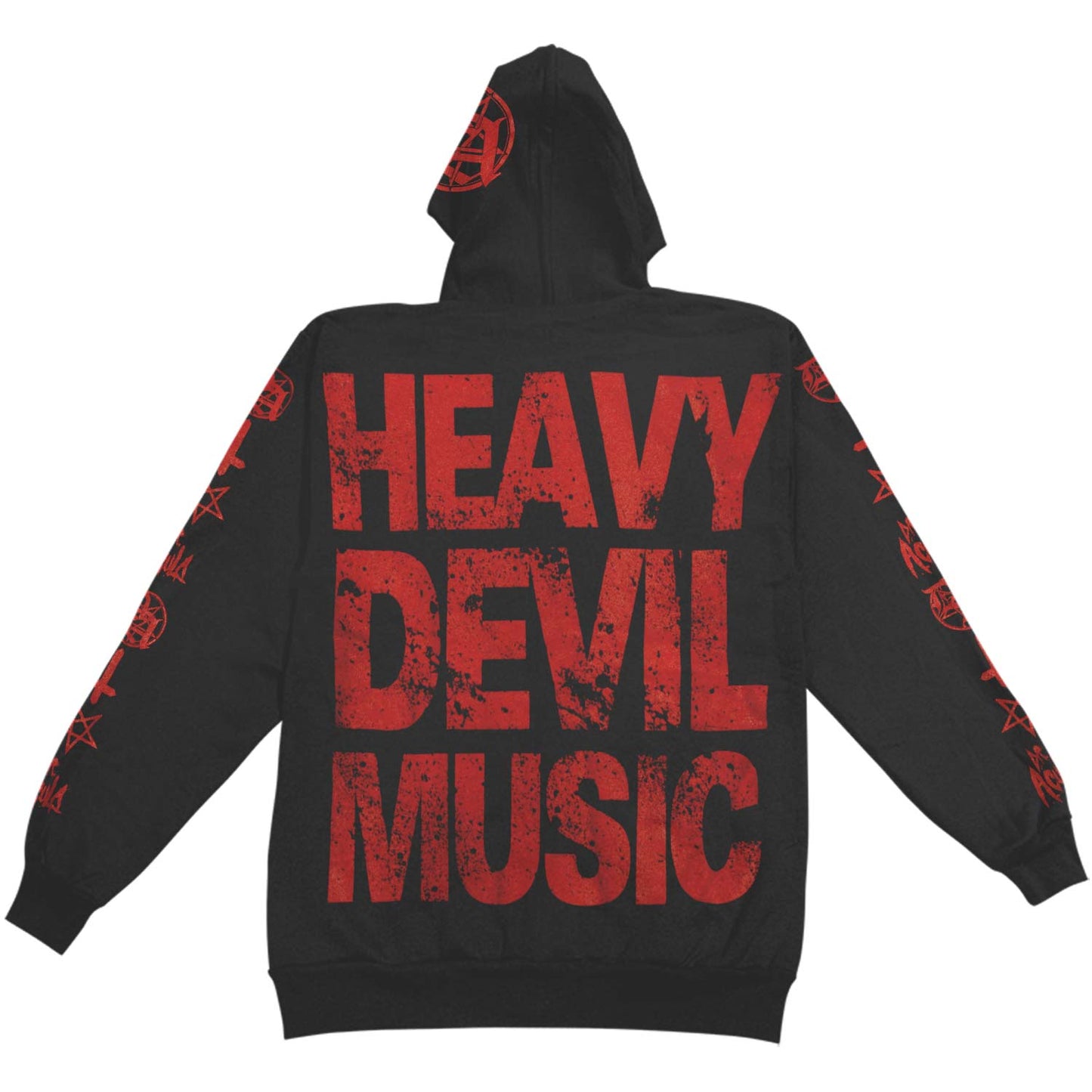 Heavy Devil Music Zippered Hooded Sweatshirt