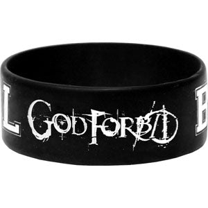 Black Metal Rubber Bracelet