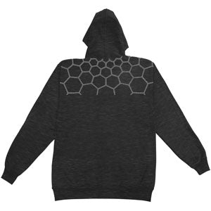 Muse Overlay Zippered Hooded Sweatshirt
