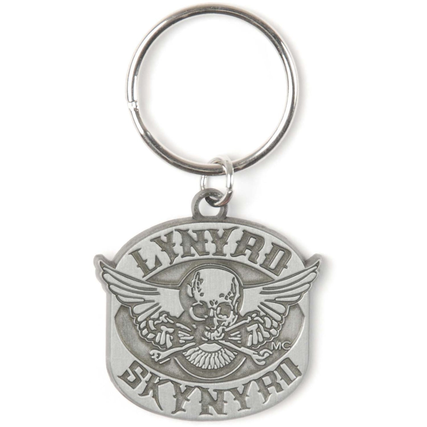 Skull Patch Metal Key Chain