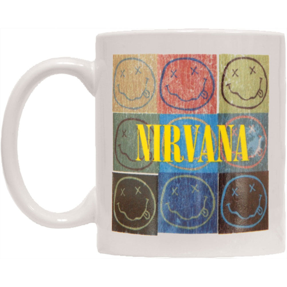 Distressed Smiley Blocks Coffee Mug