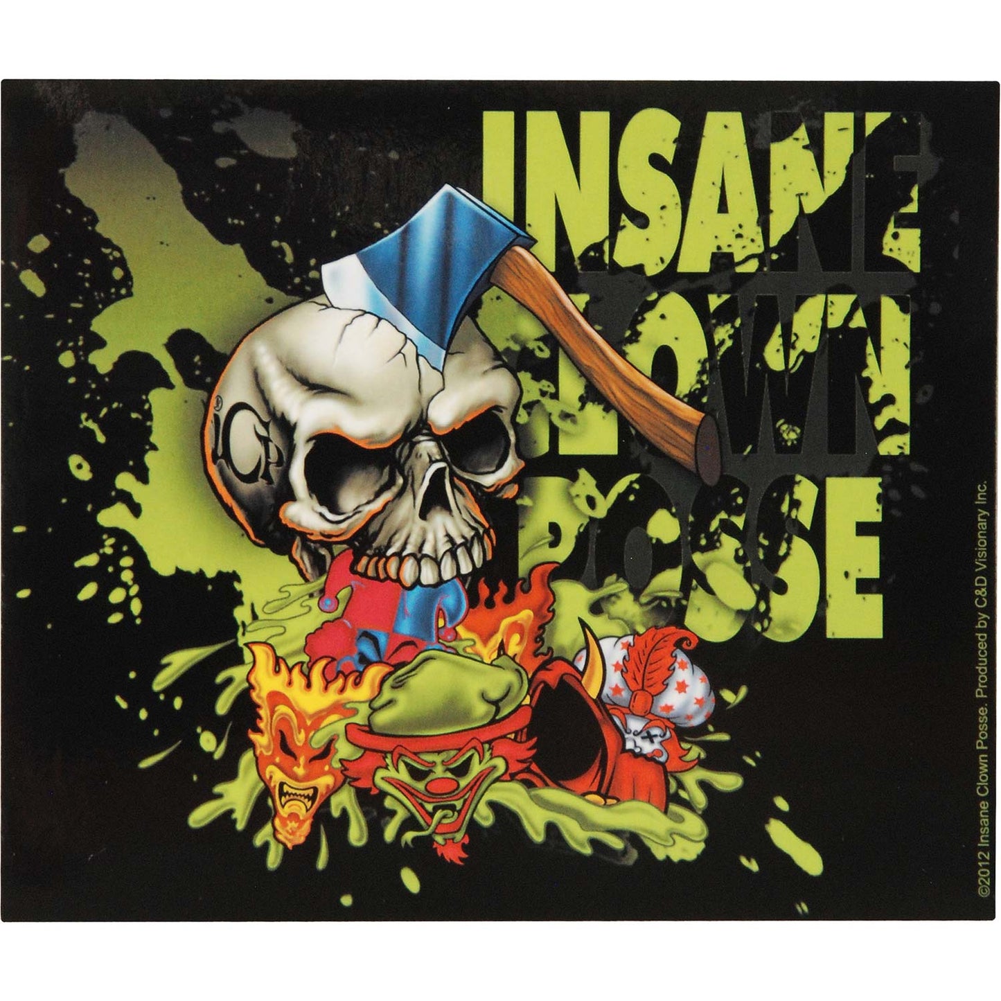 Insane Clown Posse Hatchet Skull Sticker