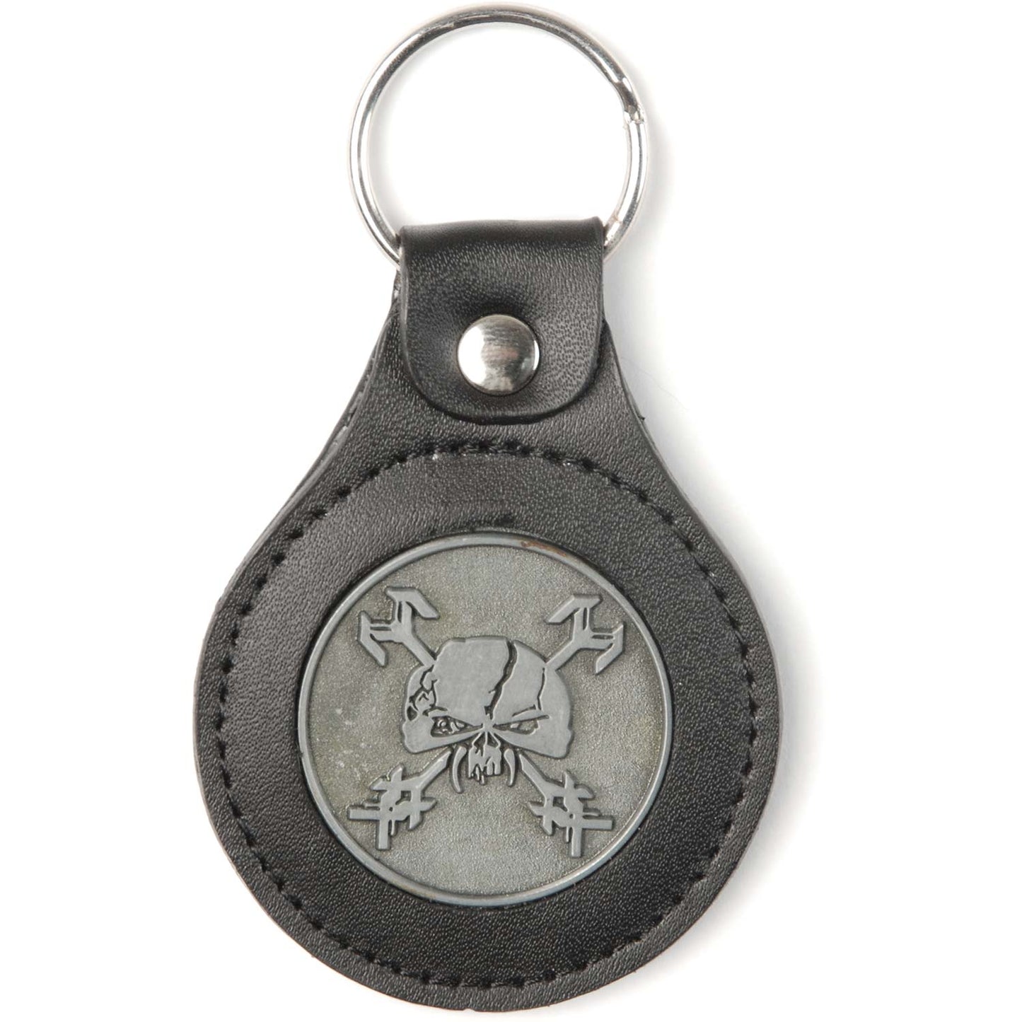 FF Icon Leather & Metal Metal Key Chain