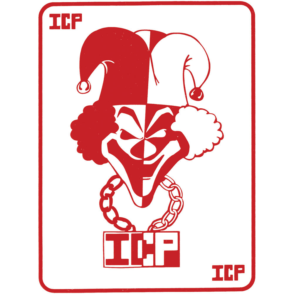 Insane Clown Posse Jester Card Peel & Rub Sticker