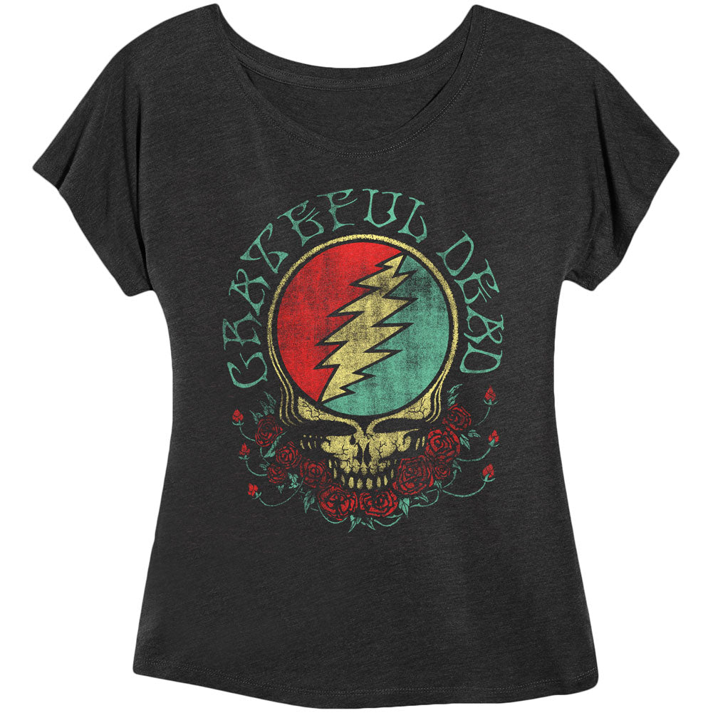 Steal Your Face Jrs Tri-Blend Dolman Junior Top
