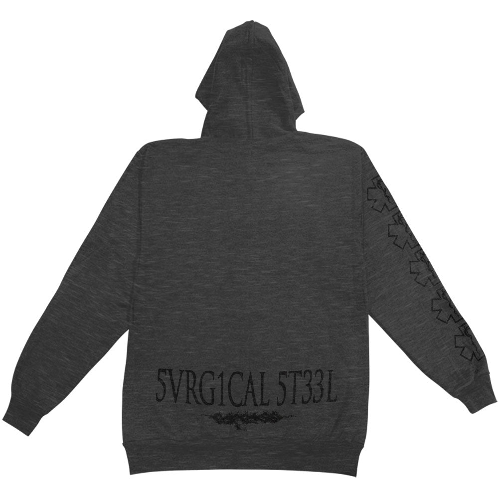 Clock Zippered Hooded Sweatshirt