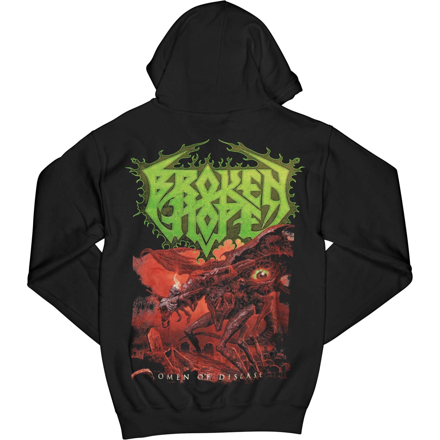 Broken Hope Broken Hope Logo Omen Zippered Hooded Sweatshirt