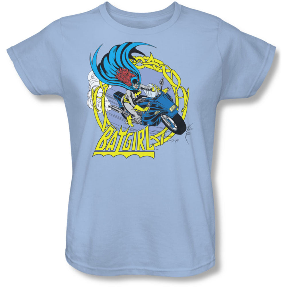Batgirl Motorcycle Womens T-shirt