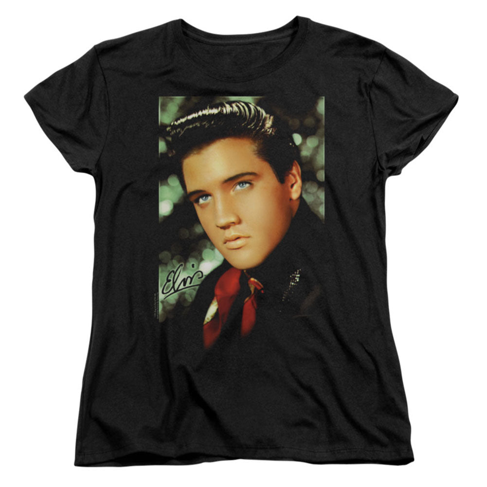 Elvis Presley Red Scarf Womens T-shirt