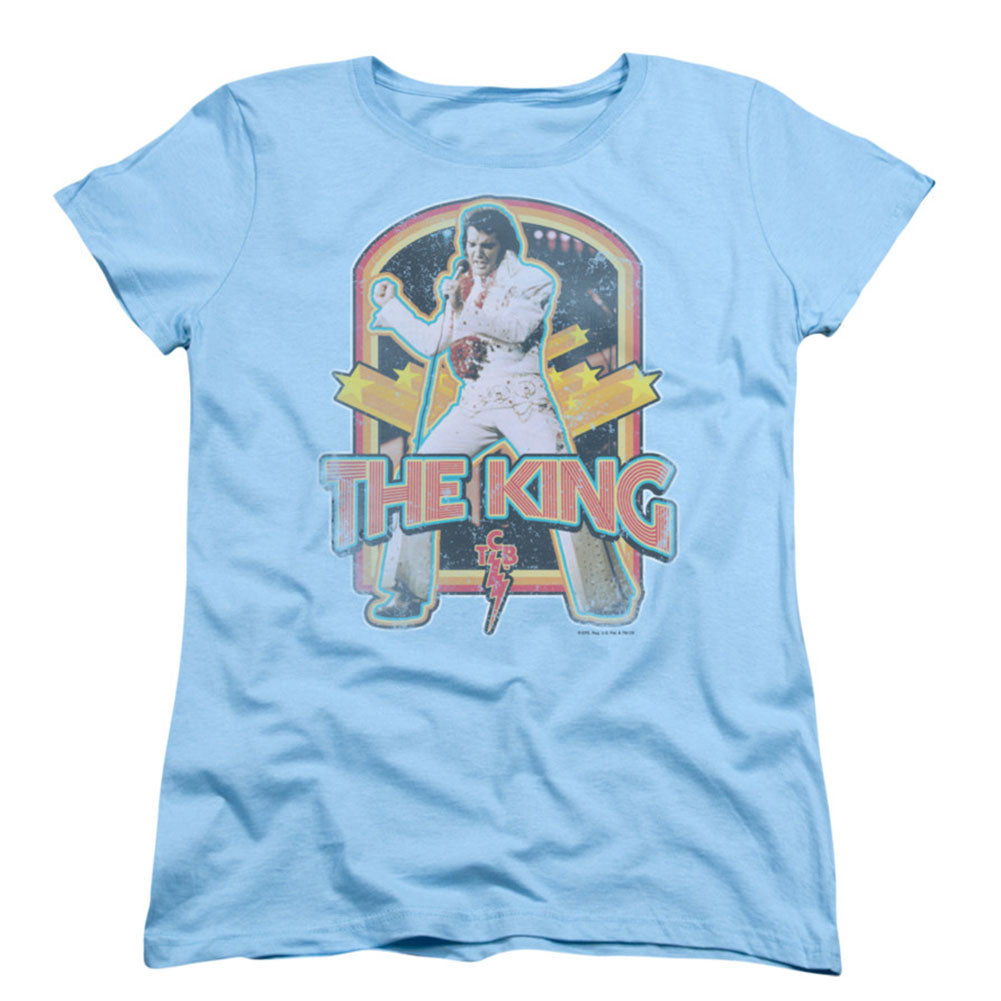 Elvis Presley Distressed King Womens T-shirt