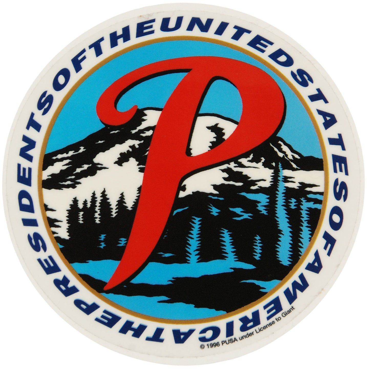 Presidents Of The U.S.A. Mountain Sticker