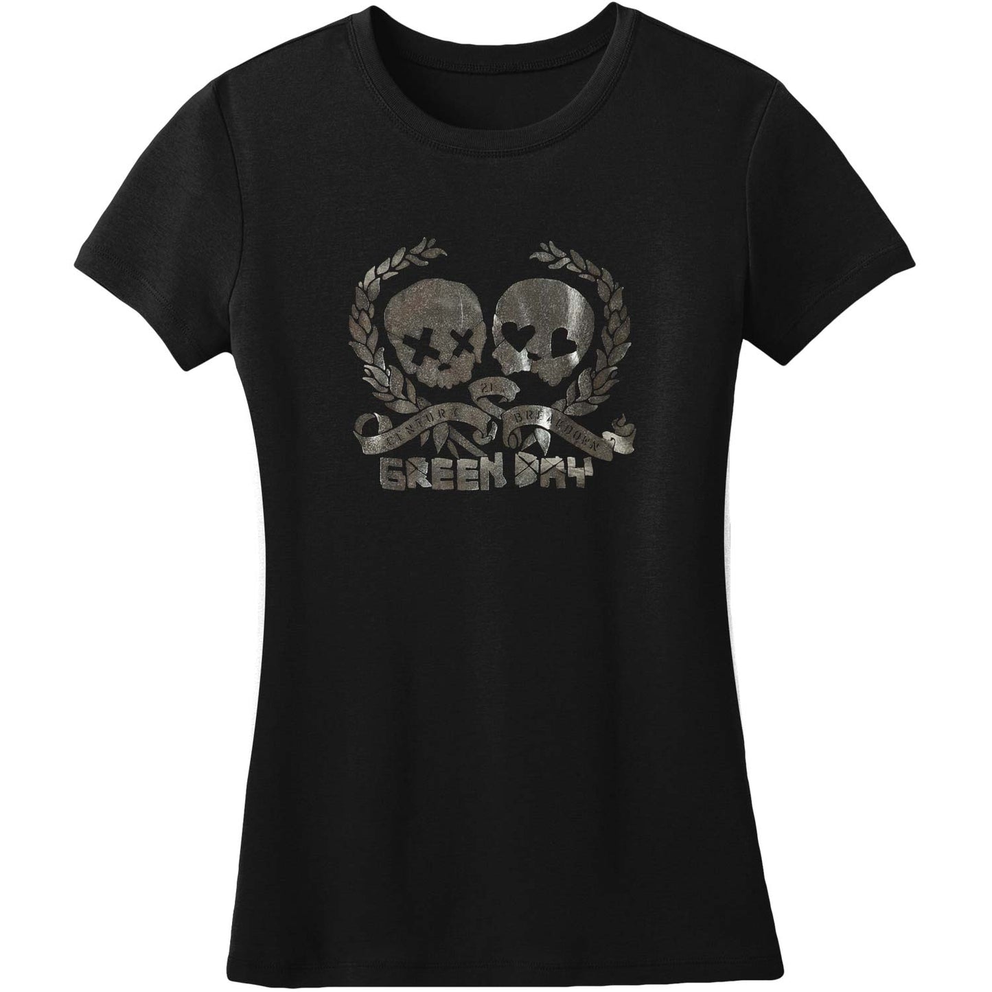 Green Day Silver Foil Soft Junior Top