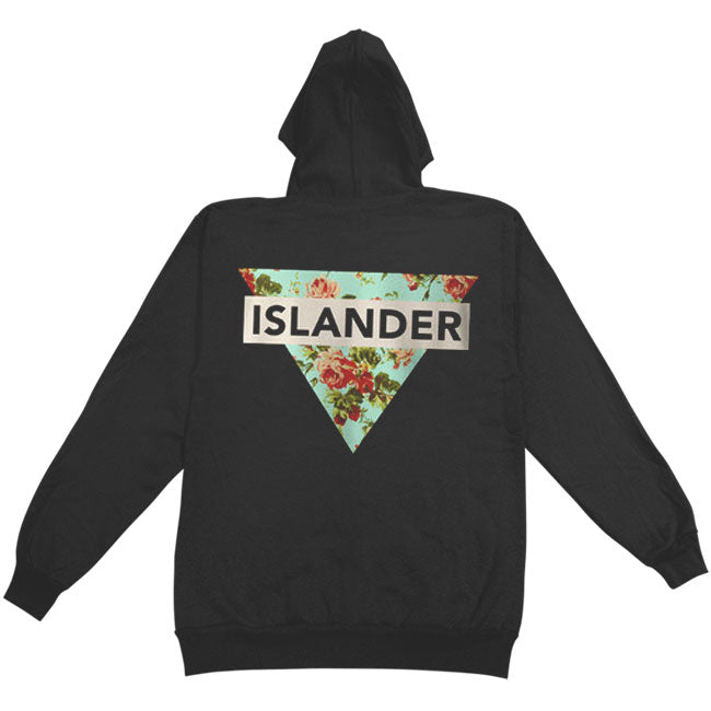 Islander Islander Floral Zippered Hooded Sweatshirt