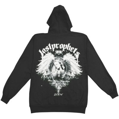 Wings Zippered Hooded Sweatshirt