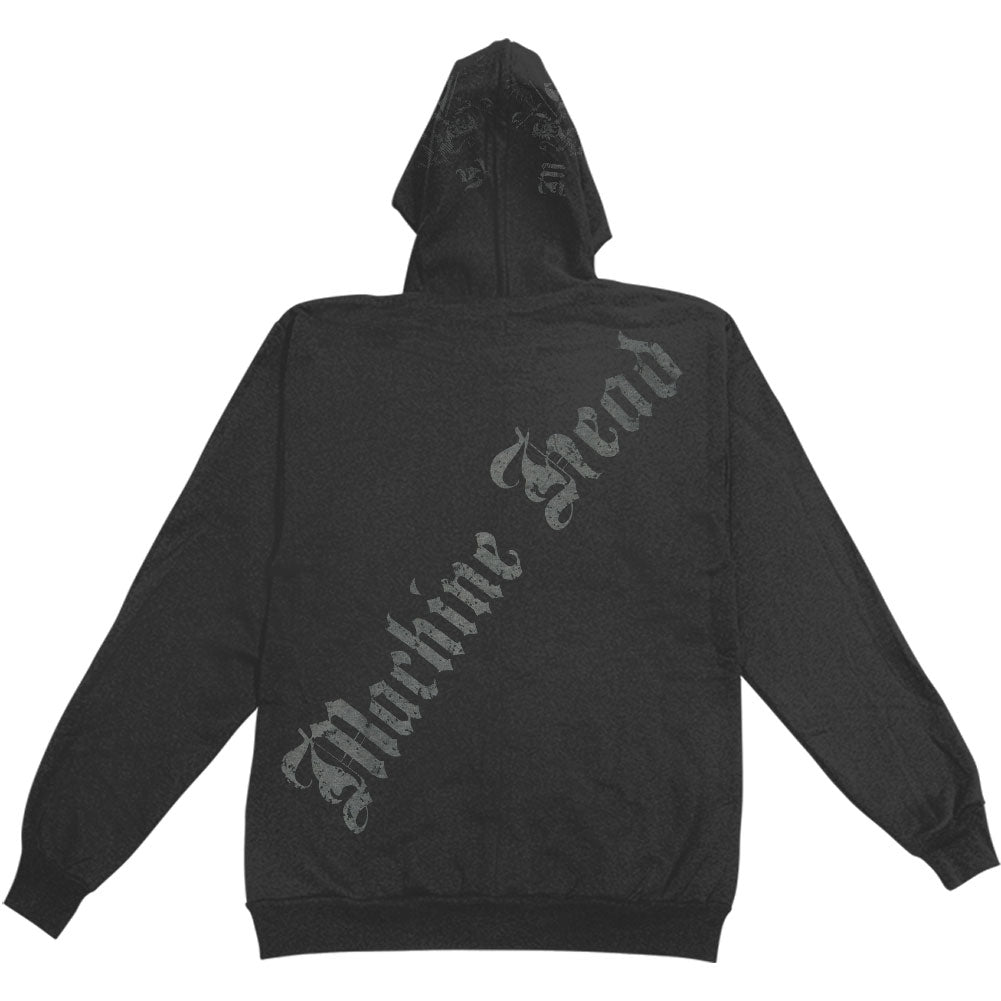 Ornate Zippered Hooded Sweatshirt