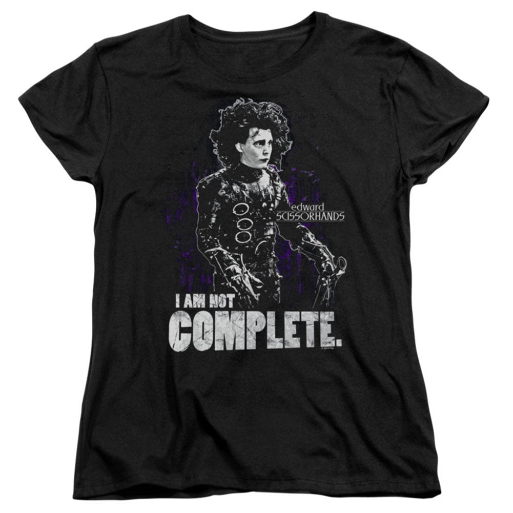 Edward Scissorhands Not Complete Womens T-shirt