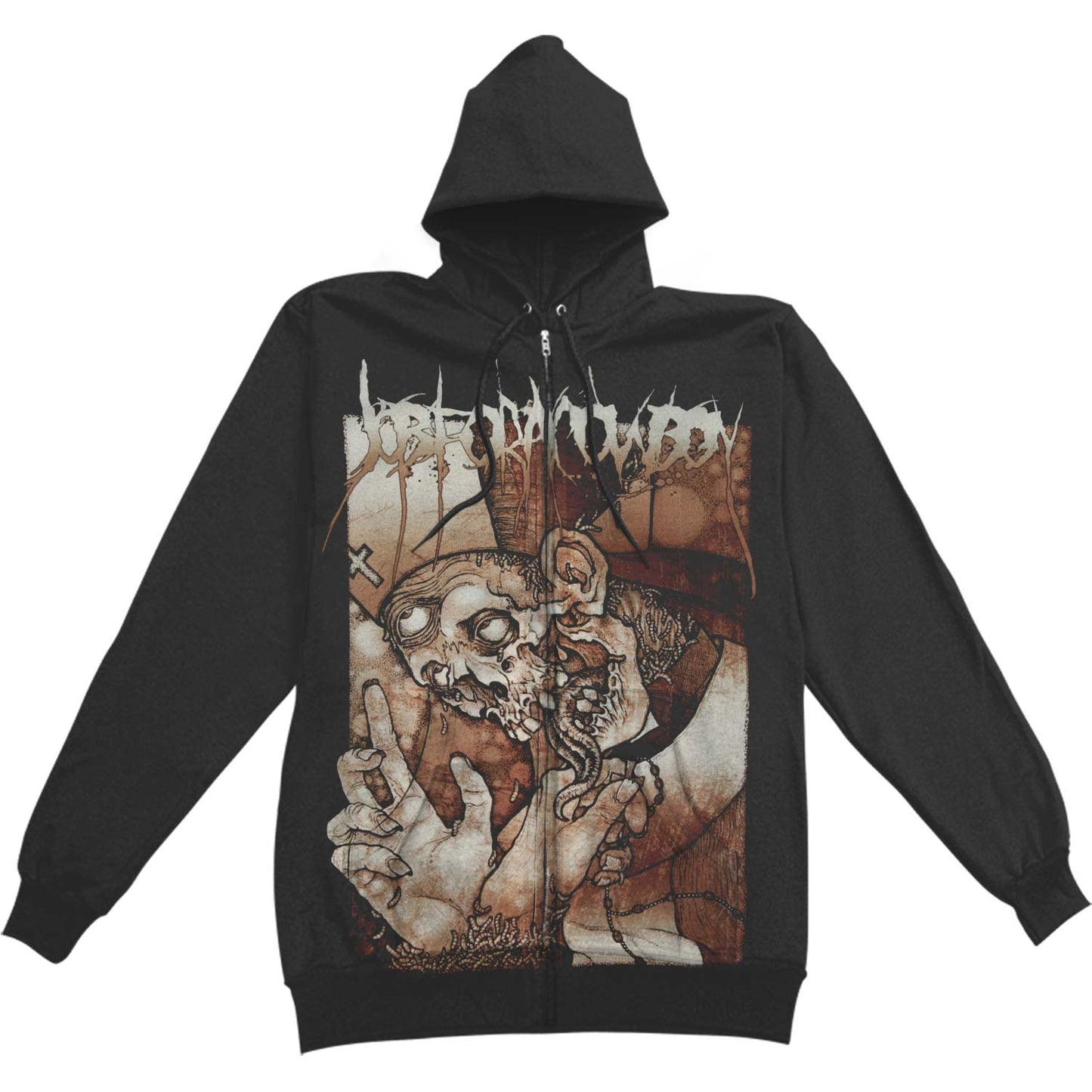 Priest Zippered Hooded Sweatshirt