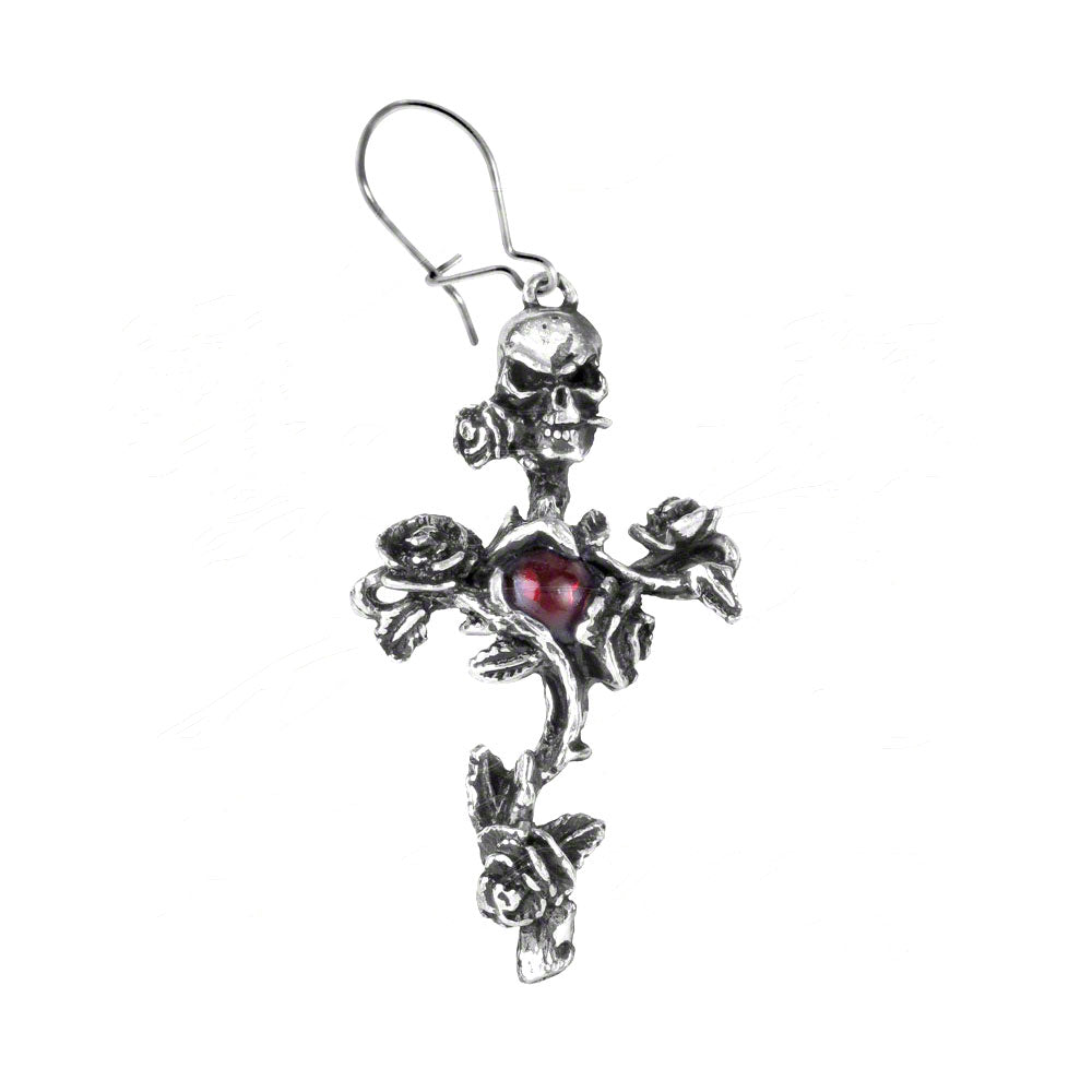 Rose Thorn Cross Earrings