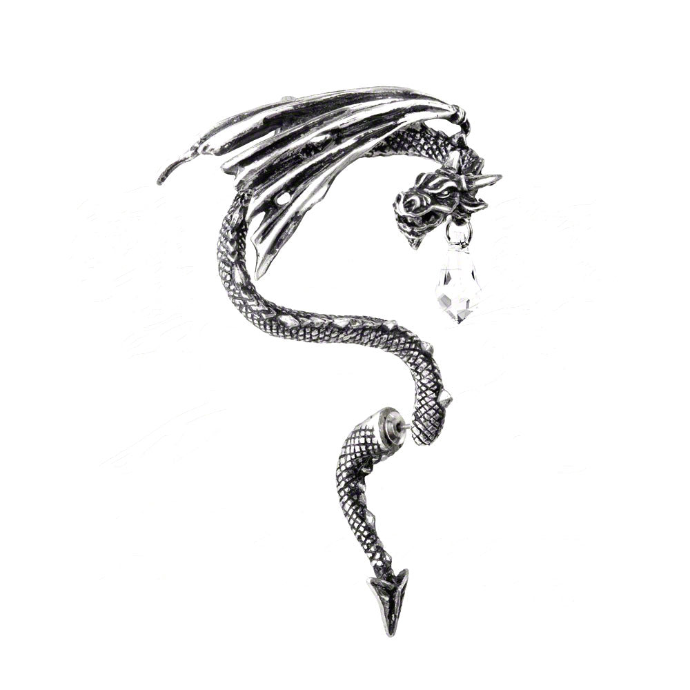 Crystal Dragon Ear Wrap Earrings