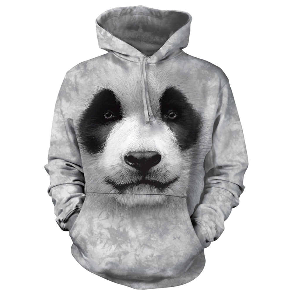 The Mountain Big Face Panda Hooded Sweatshirt