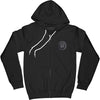 25th Anniversary Sew On Patch Zippered Hooded Sweatshirt