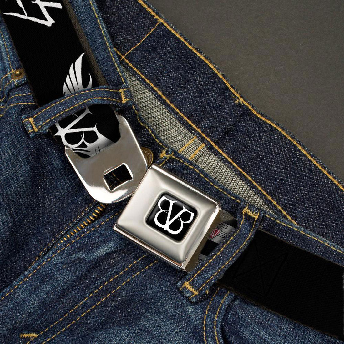 Black Veil Brides Logo Rebels Seatbelt Buckle Belt