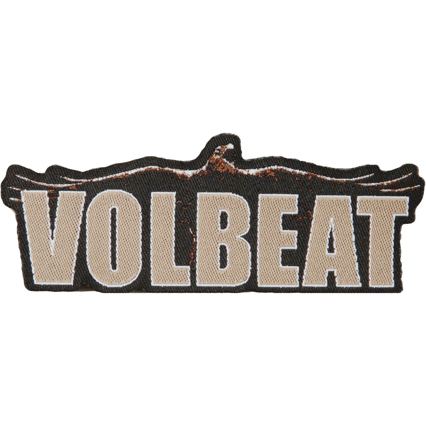 Volbeat Raven Logo Cut Out Woven Patch