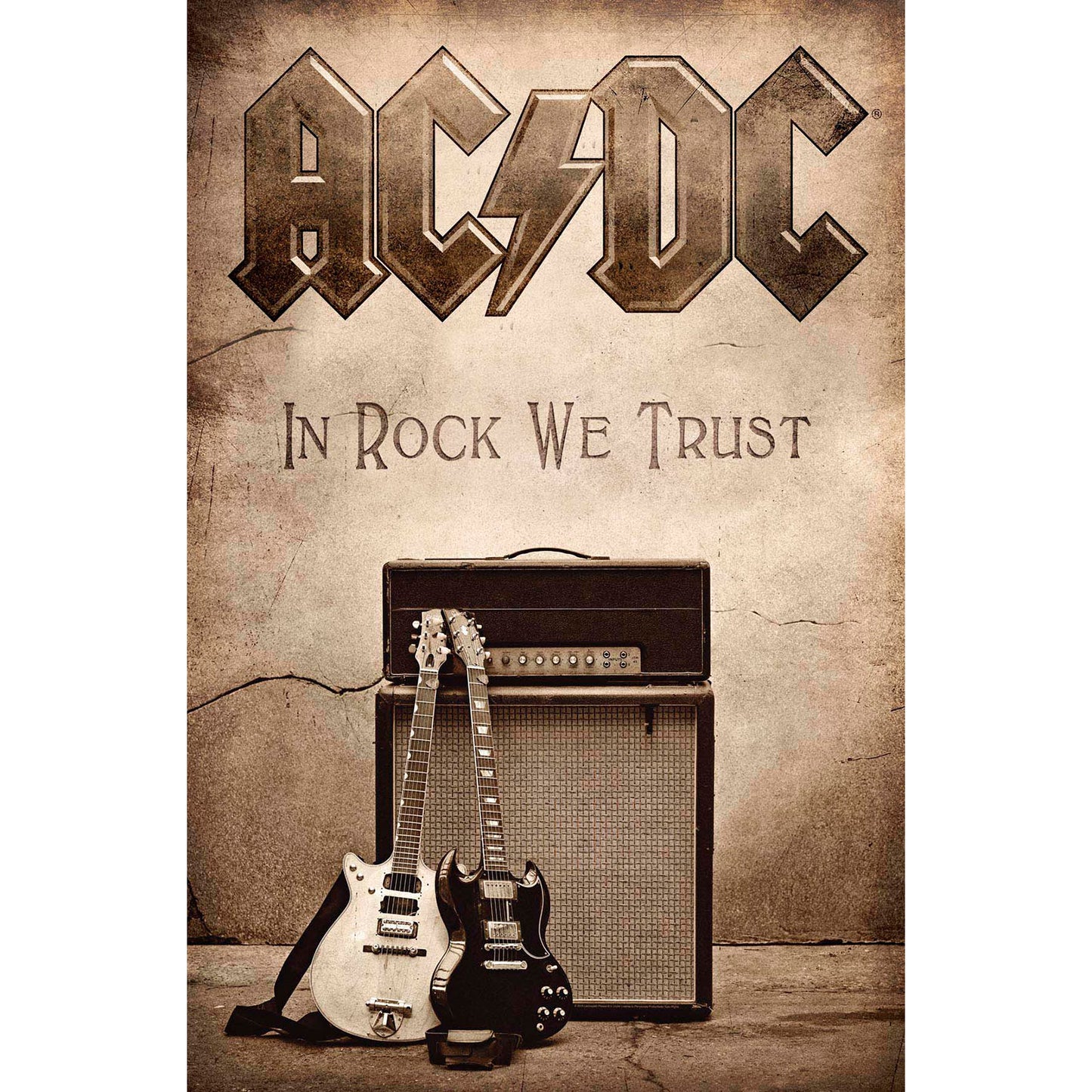 In Rock We Trust Poster Flag