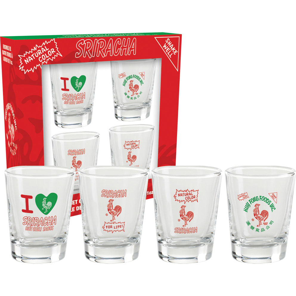 Sriracha Shot Glass Set