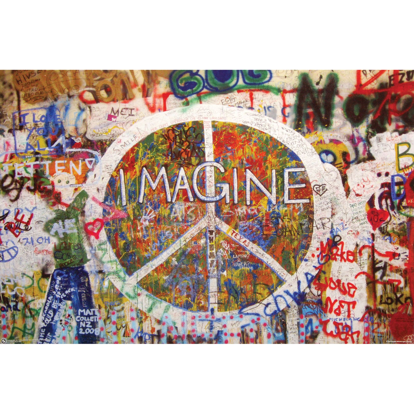 Beatles Peace Wall Domestic Poster