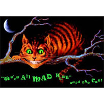 Alice In Wonderland We Are All Mad Here Blacklight