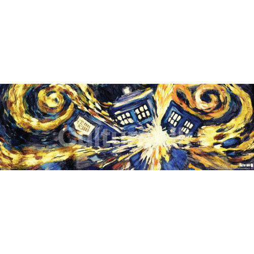 Exploding Tardis Door Poster