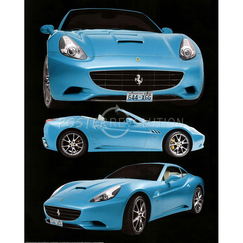 Ferrari California Blue Domestic Poster
