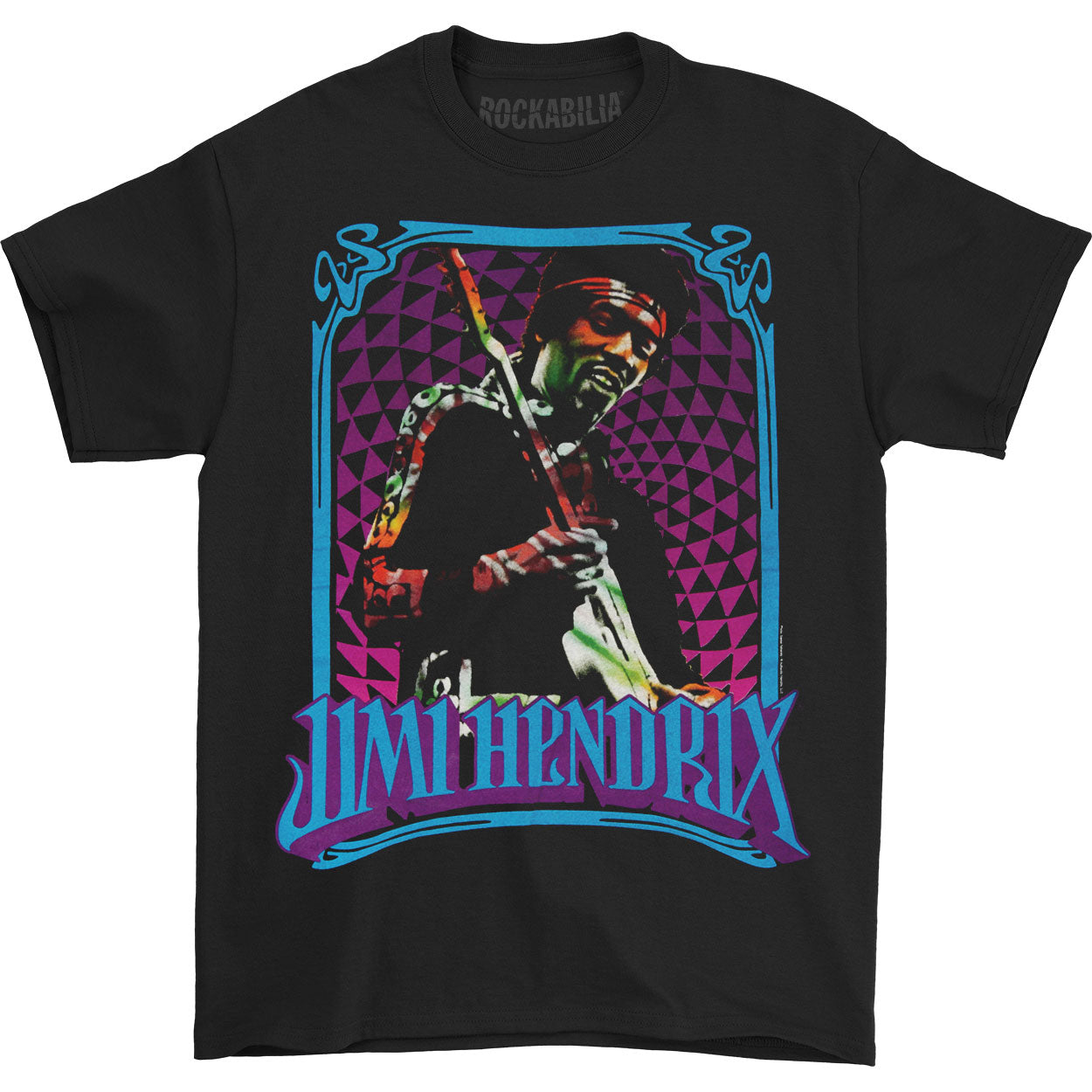 Jimi Hendrix Jimi Hendrix Hendrix Fractal Frame T-shirt