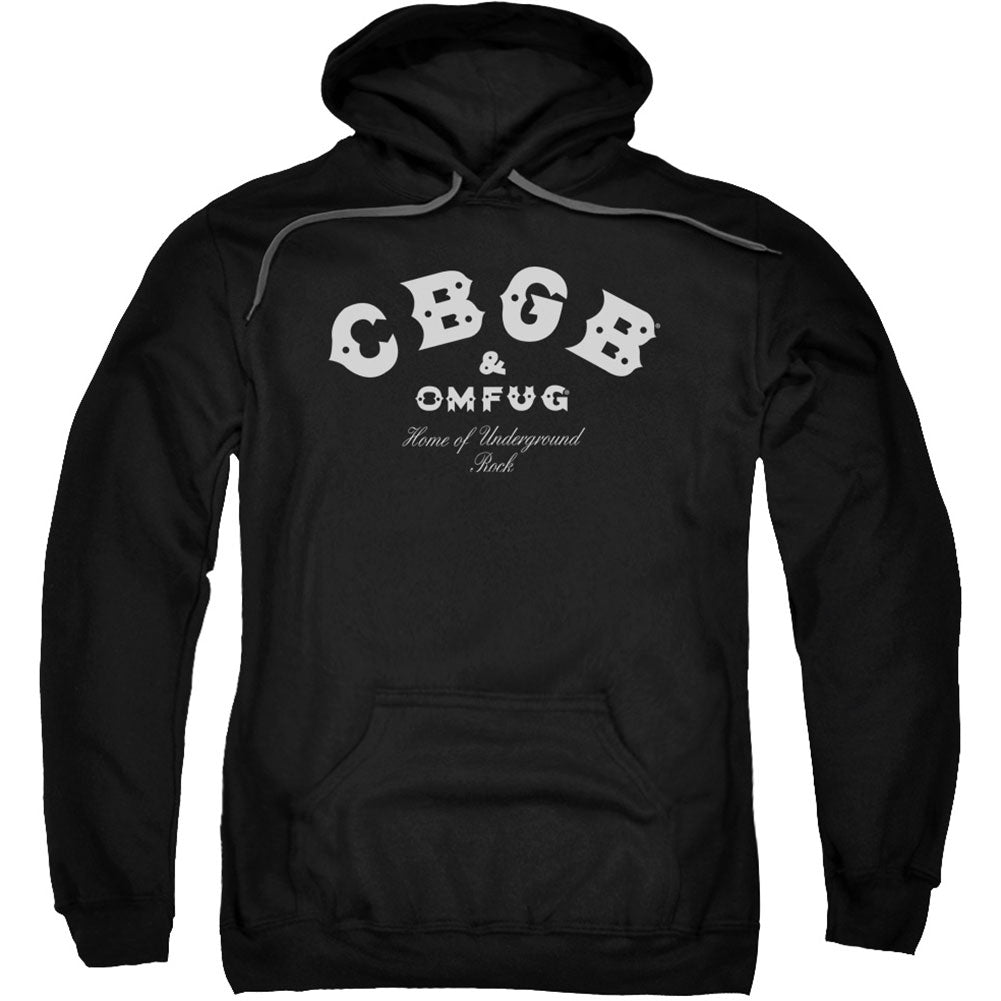CBGB Classic Logo Adult 25% Poly Hooded Sweatshirt