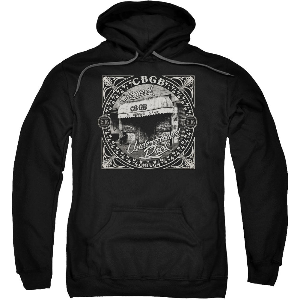 CBGB CBGB Front Door Adult 25% Poly Hooded Sweatshirt