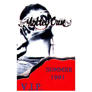 Motley Crue Laminated Backstage Pass