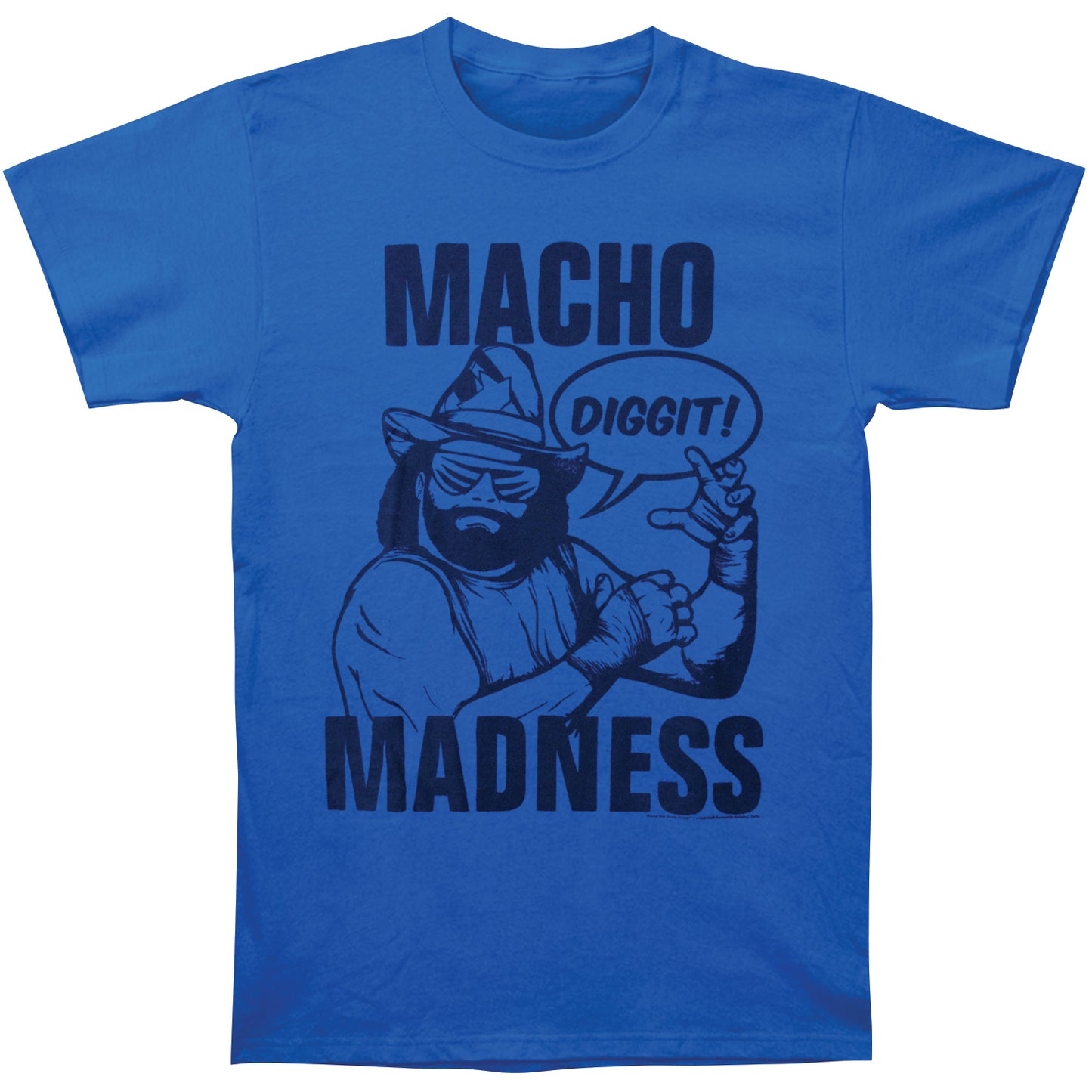 Macho Man Blue On Blue T-shirt