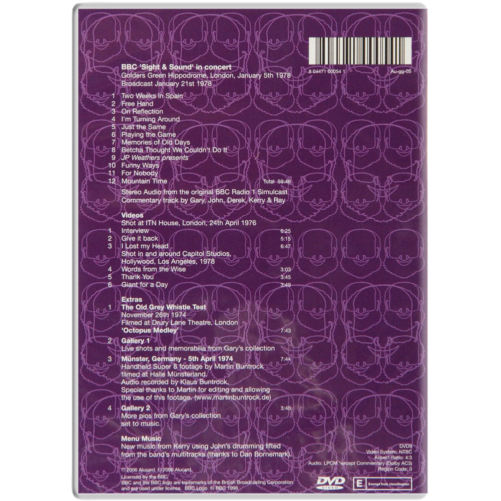Gg At The Gg: Sight And Sound In Concert DVD