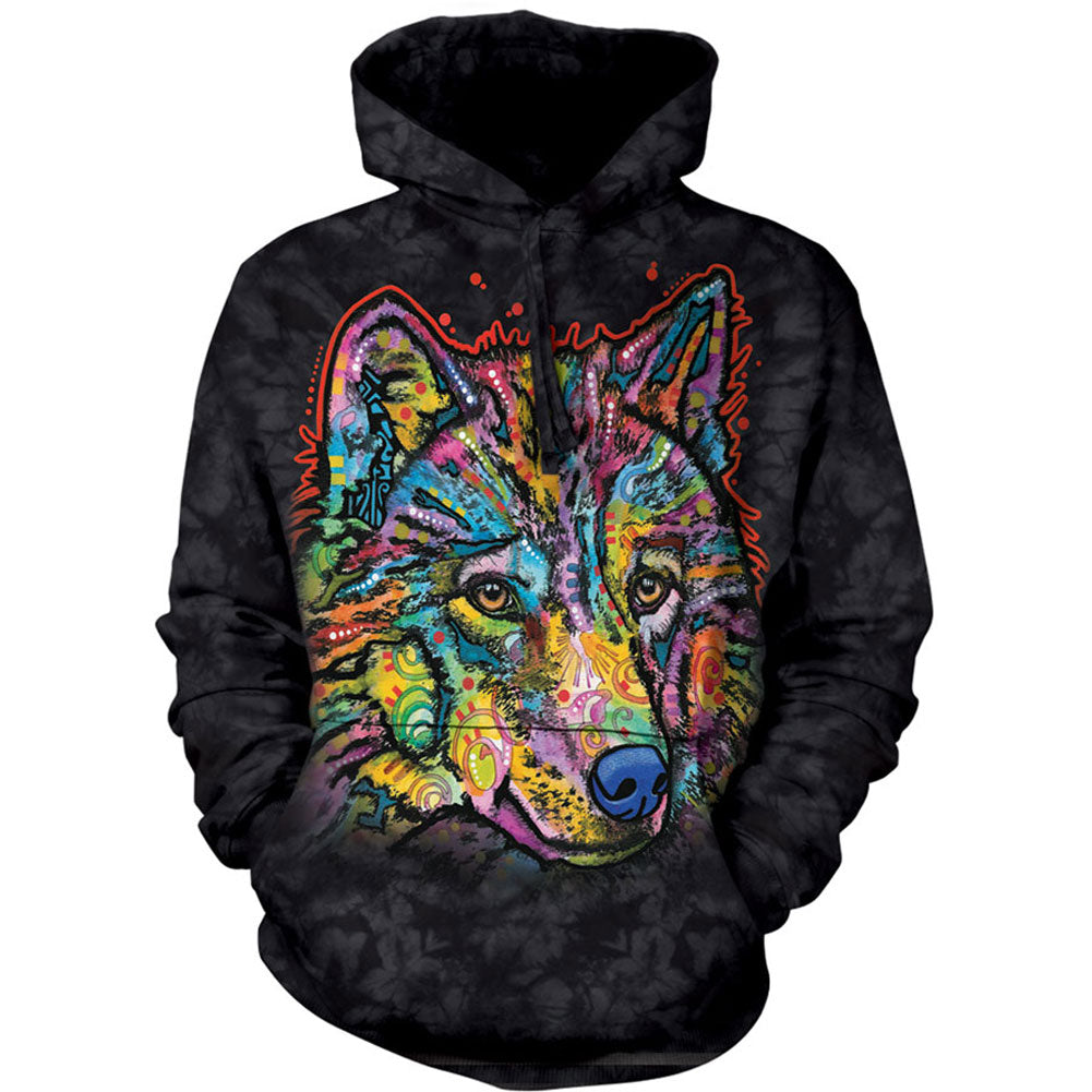 The Mountain Happy Wolf Hooded Sweatshirt