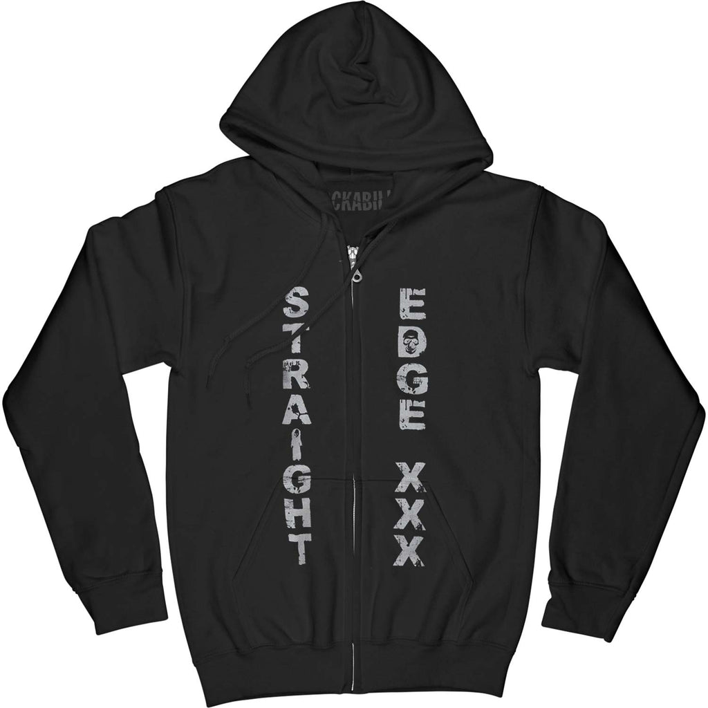 1981 Clothing Straight Edge XXX Zippered Hooded Sweatshirt 288183 |  Rockabilia Merch Store