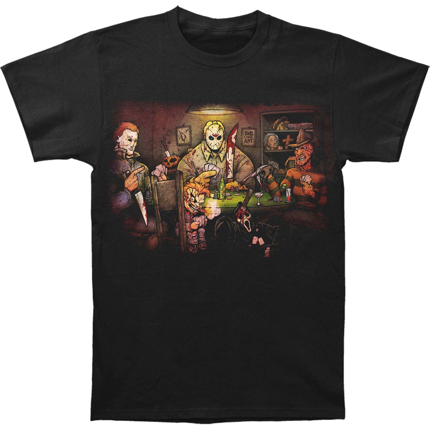 Church of Horror "Slasher's Playing Poker" Soft T-shirt