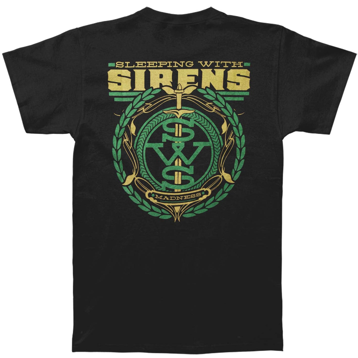 Sleeping With Sirens Green Chest Print Tee T-shirt